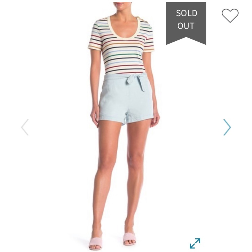 NWT Cupcakes and cashmere pale blue shorts tie